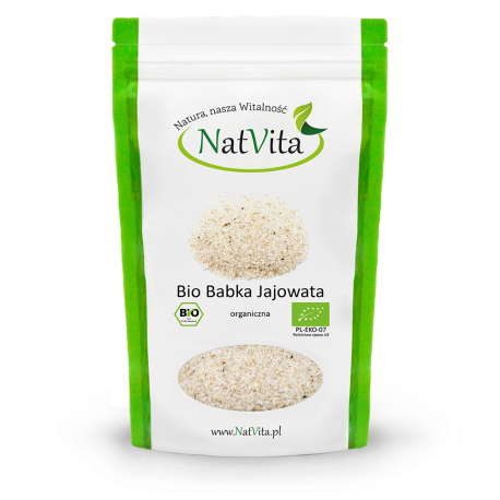 Babka jajowata łuski BIO Psyllium - łupiny Plantago ovata błonnik cena sklep Babka jajowata łuski BIO Psyllium - łupiny Plantago ovata błonnik cena sklep
