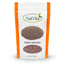 Babka Jajowata ziarna - nasiona całe Psyllium Plantago ovata błonnik cena sklep