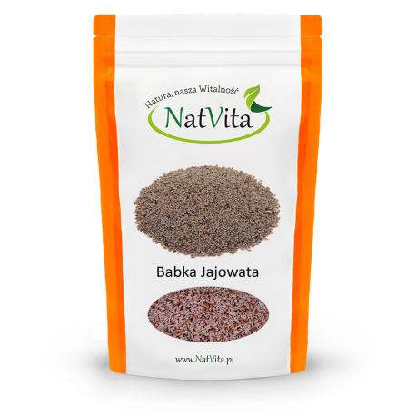 Babka Jajowata ziarna - nasiona całe Psyllium Plantago ovata błonnik cena sklep