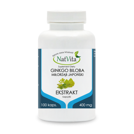 Ginkgo Biloba ekstrakt kapsułki 400mg Ginkgo Biloba ekstrakt kapsułki 400mg