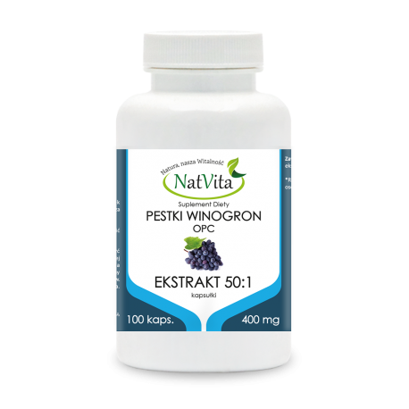 OPC Pestki winogron ekstrakt kapsułki 400mg OPC Pestki winogron ekstrakt kapsułki 400mg