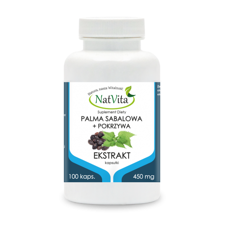 Palma Sabalowa + Pokrzywa ekstrakt kapsułki 450mg Palma Sabalowa + Pokrzywa ekstrakt kapsułki 450mg