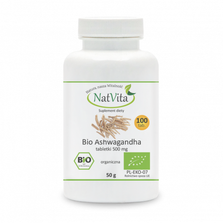 Ashwagandha BIO tabletki 500mg Ashwagandha BIO tabletki 500mg