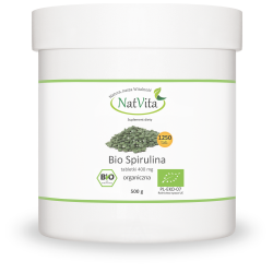 Spirulina tabletki BIO 400mg- cena sklep algi morskie platensis glony słodkowodna