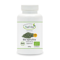 Spirulina tabletki BIO 400mg- cena sklep algi morskie platensis glony słodkowodna