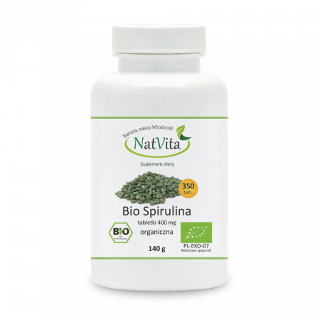 Spirulina tabletki BIO 400mg- cena sklep algi morskie platensis glony słodkowodna