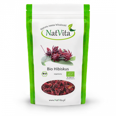 Kwiat Hibiskusa suszony Bio cena sklep Hibiscus sabdariffa